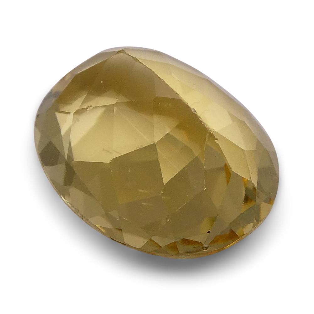6.05 ct Oval Heliodor/Golden Beryl CGL-GRS Certified - Skyjems Wholesale Gemstones