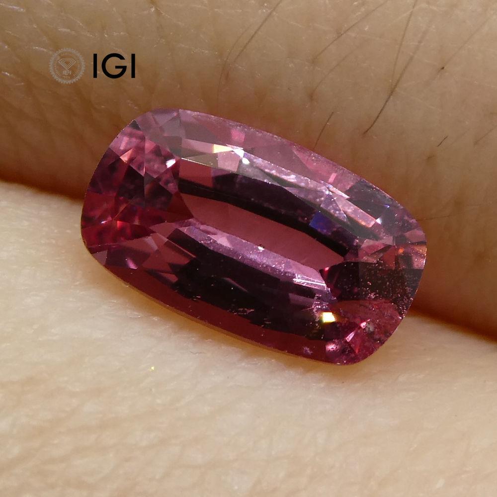 0.96 ct Cushion Pink Sapphire, IGI Certified Canadian gemstone from SkyJems, premium pink corundum for fine jewelry