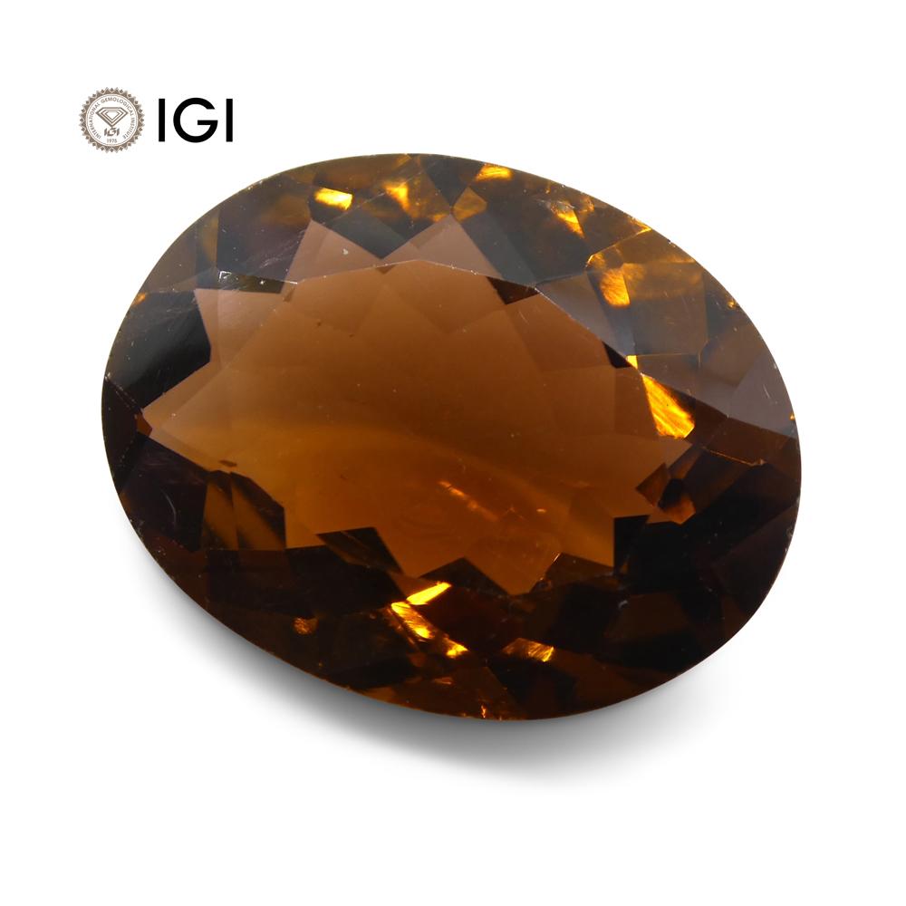 9.62 ct Brazilian Orangy Brown Tourmaline Oval - IGI Certified Gemstone by SkyJems Canada