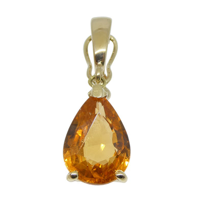 2.13ct Fanta Orange Spessartite Garnet Pendant Charm set in 14k Yellow Gold with Enhancer Bail - Skyjems Wholesale Gemstones