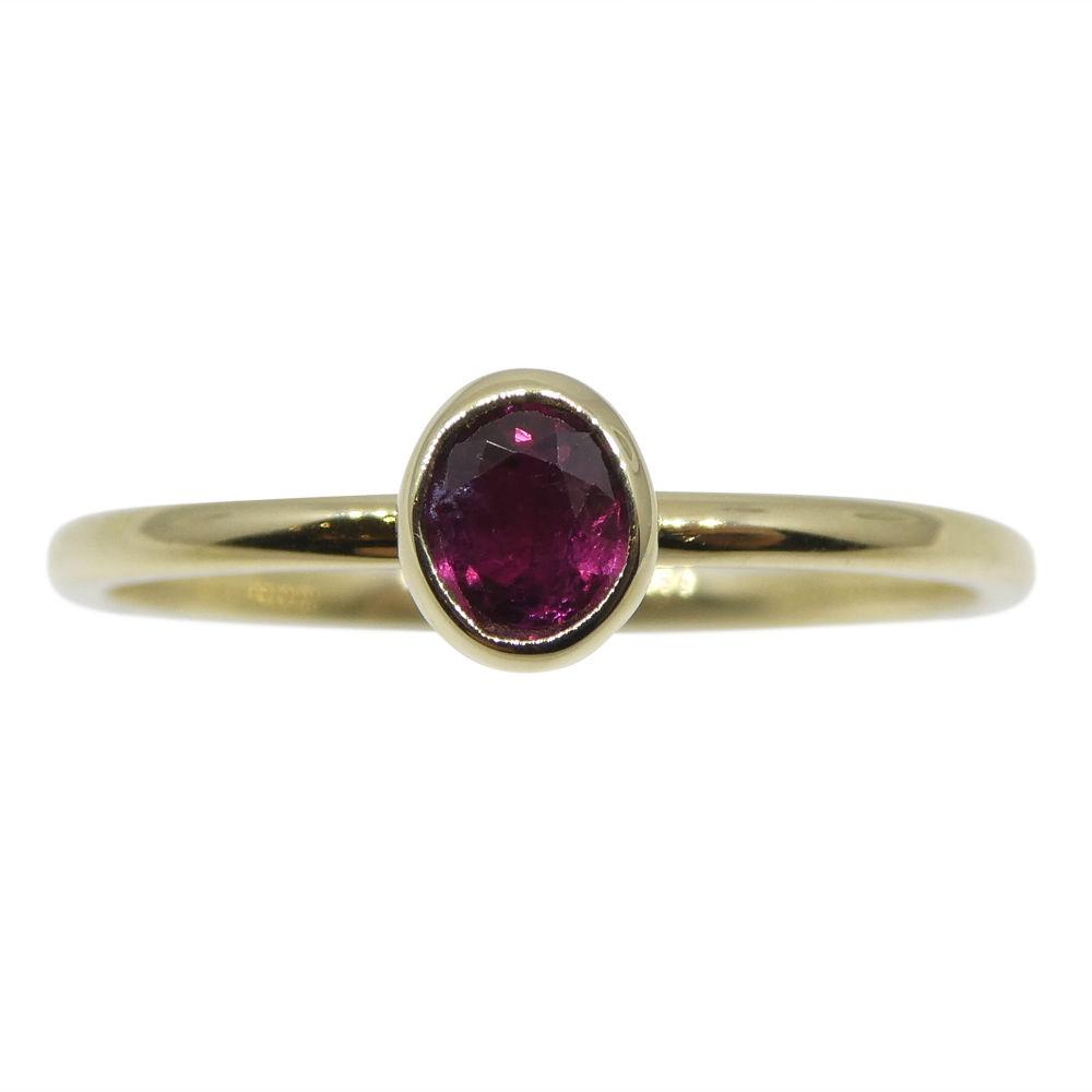 Ruby Stacker Ring set in 10kt Yellow Gold - Skyjems Wholesale Gemstones