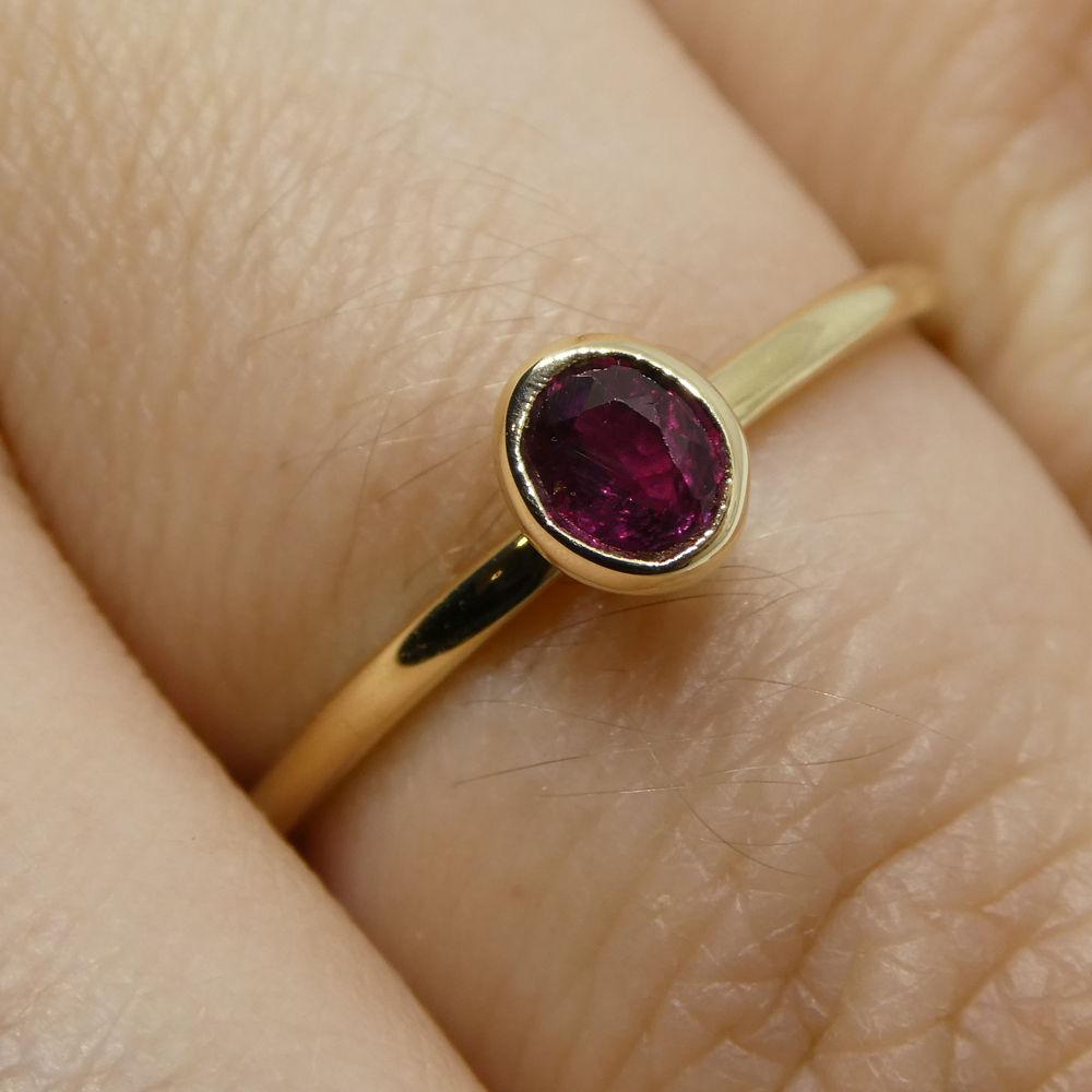 Ruby Stacker Ring set in 10kt Yellow Gold - Skyjems Wholesale Gemstones