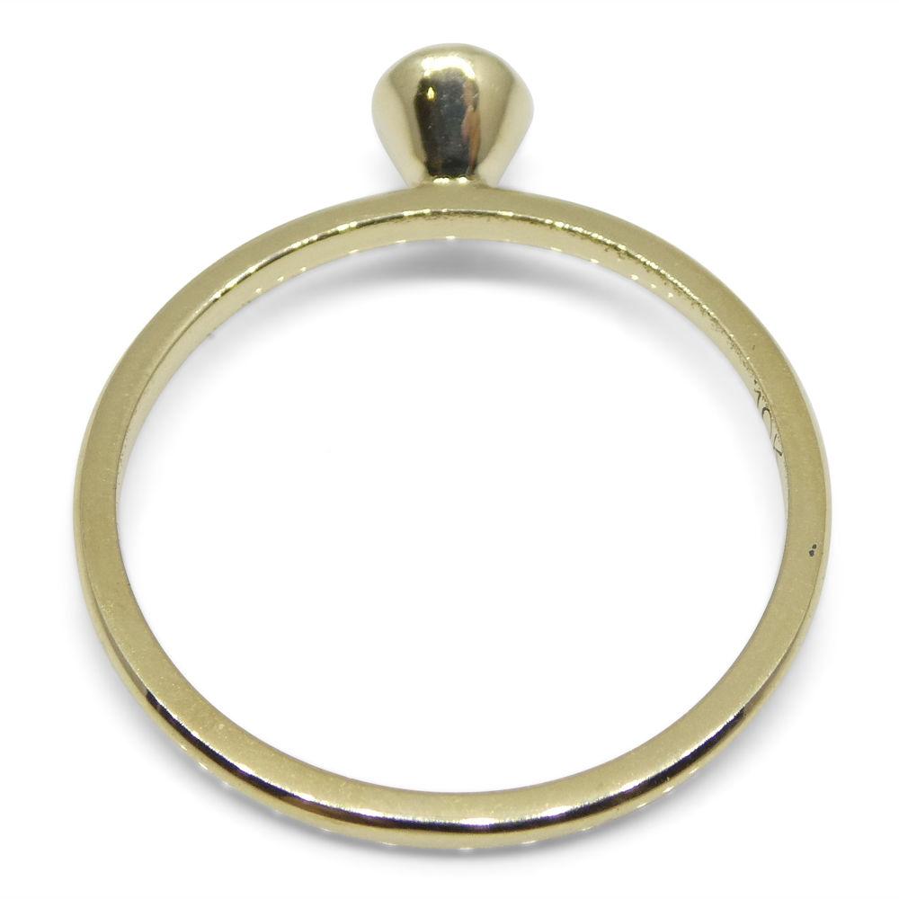 SkyJems ruby stacker ring in 10kt yellow gold, oval Myanmar ruby, dainty Canadian-made stackable jewelry