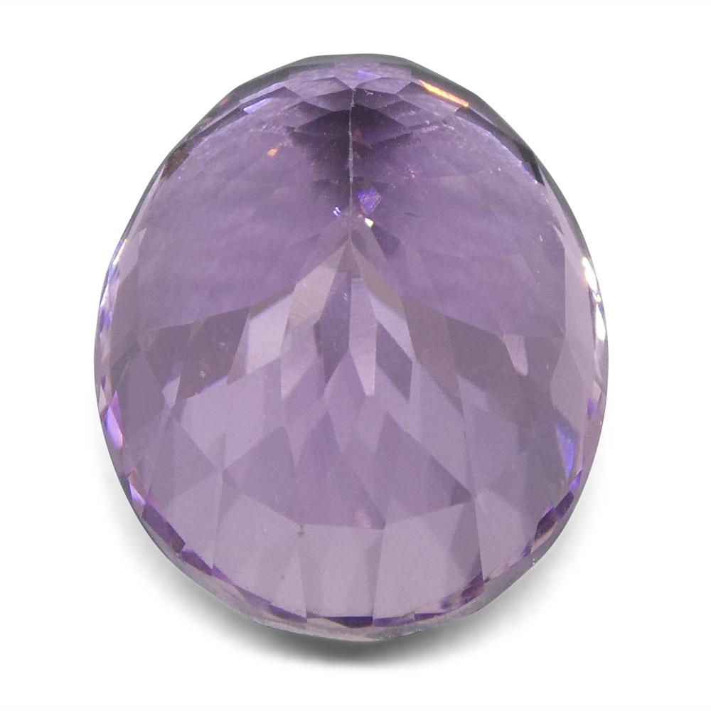 15.95 ct Purplish Pink Oval Kunzite from Afghanistan, Mixed Cut Single Stone by SkyJems Canadian Gemstone Experts