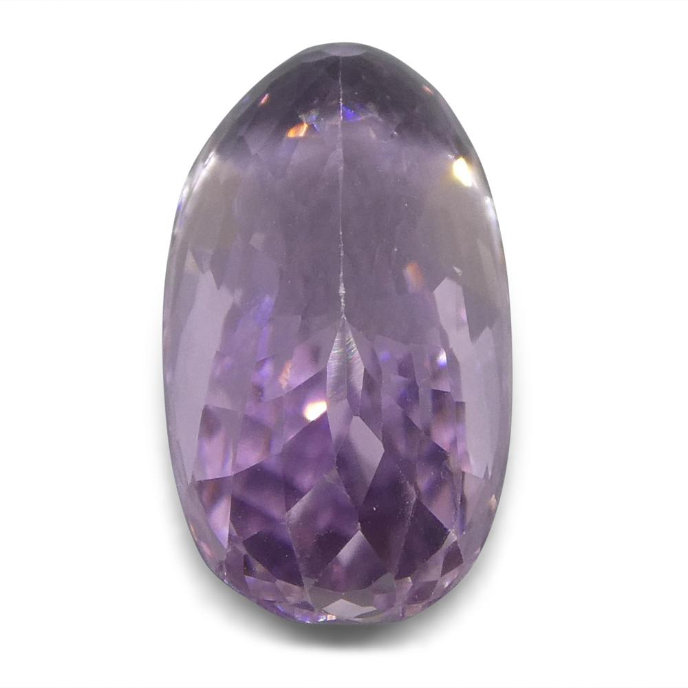9.6 ct Oval Purplish Pink Kunzite from Afghanistan, Mixed Cut Single Stone by SkyJems Canadian Gemstone Experts