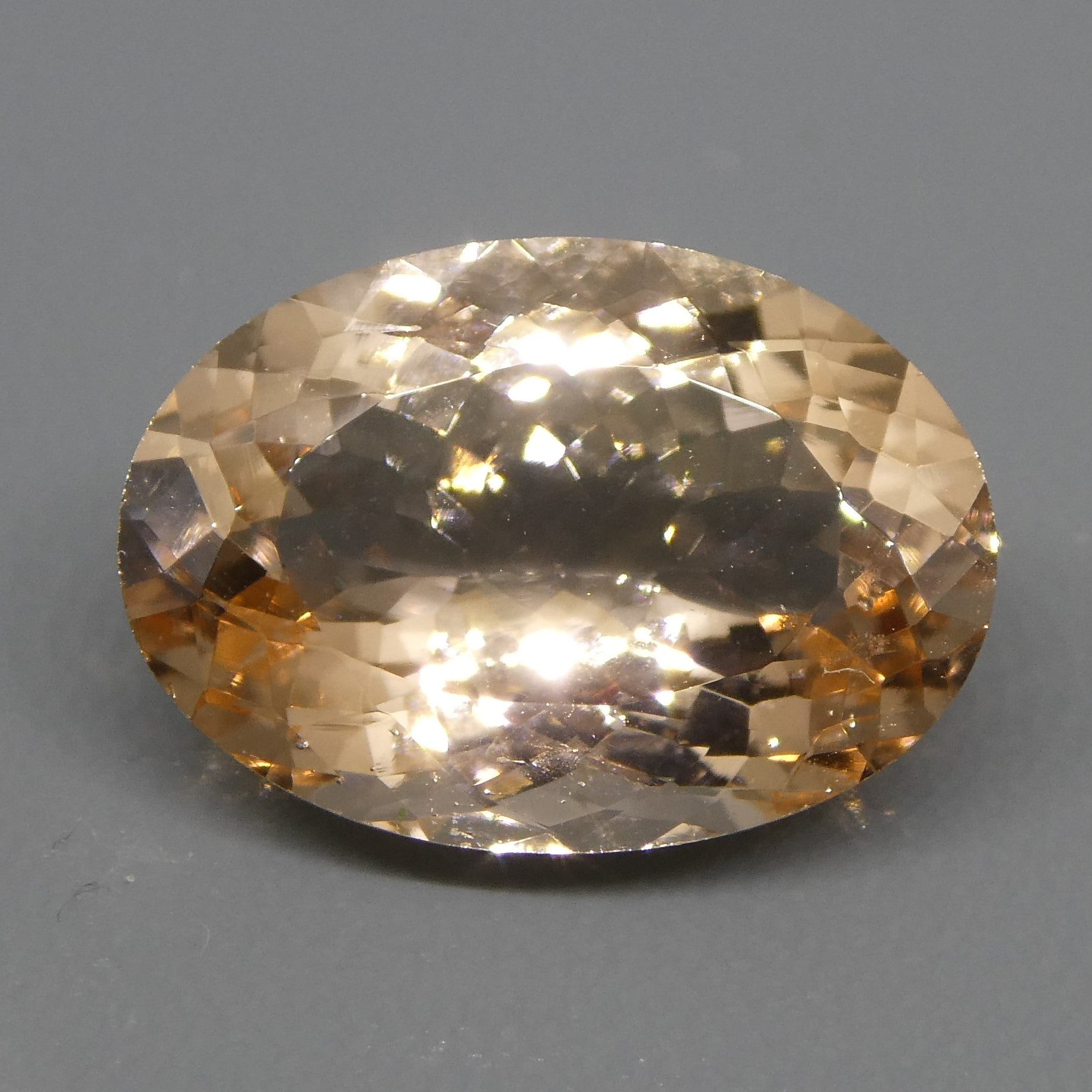 4.90ct Oval Morganite from Brazil - Orangy Pink Beryl Gemstone by SkyJems, Mixed Cut Single Stone