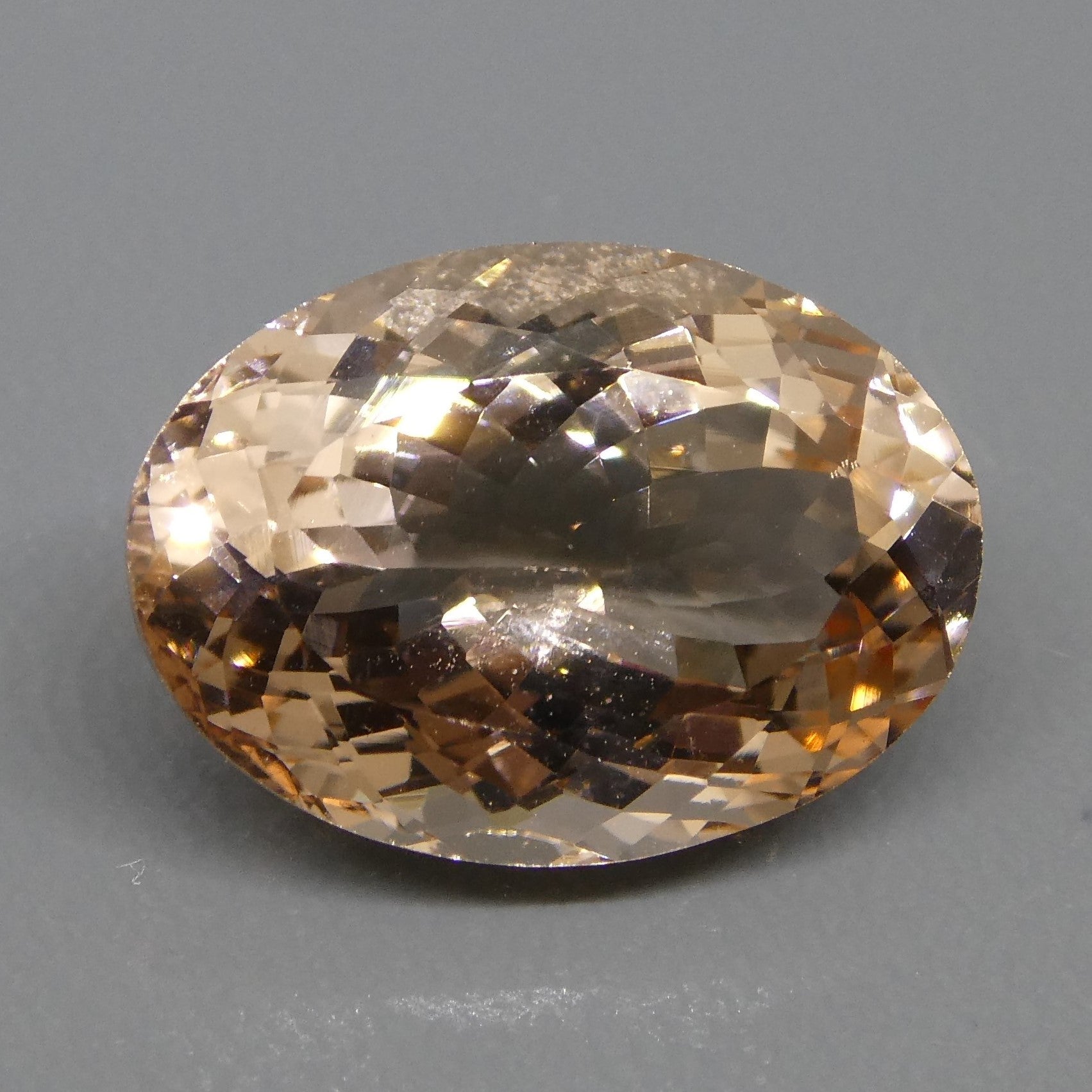 5.69ct Oval Morganite from Brazil: Orangy Pink Beryl Gemstone by SkyJems, Mixed Cut Single Stone