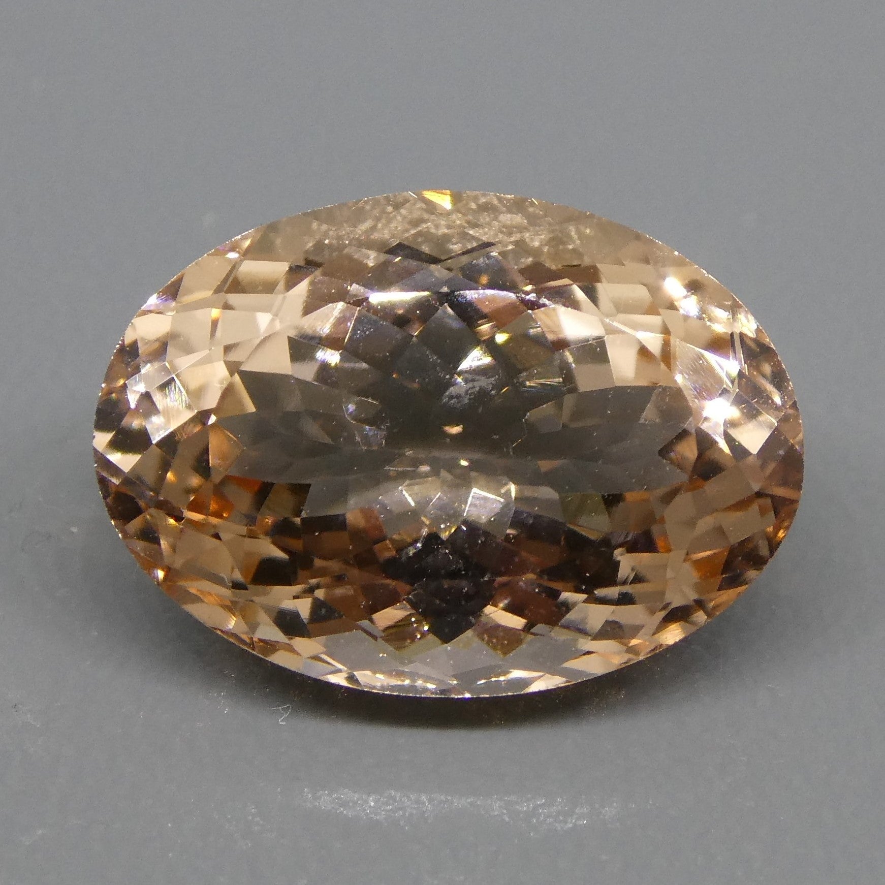 SkyJems 5.69ct Oval Morganite from Brazil - Orangy Pink Beryl Gemstone, Mixed Cut Single Stone