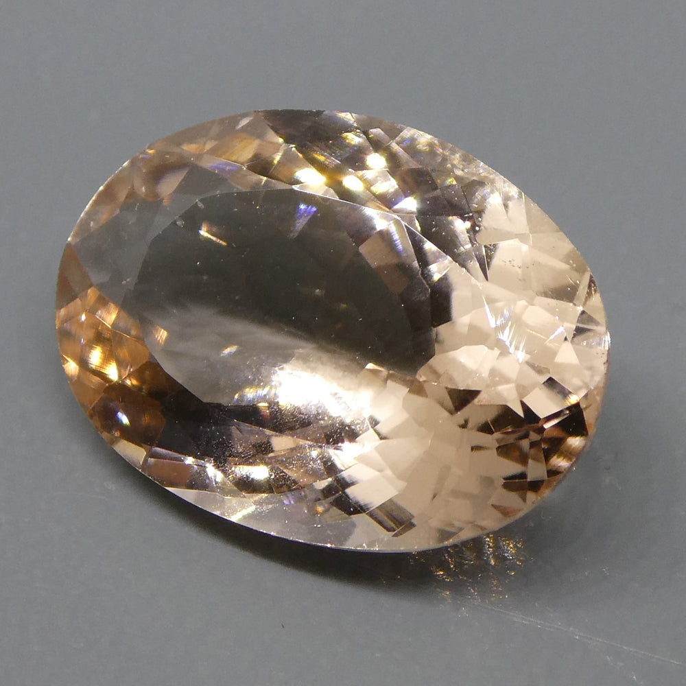 4.70ct Oval Morganite from Brazil - Orangy Pink Beryl Gemstone by SkyJems Canadian Gem Experts