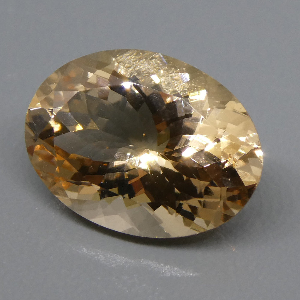 SkyJems 5.08ct Oval Morganite from Brazil - Orangy Pink Beryl Gemstone, Mixed Cut Single Stone