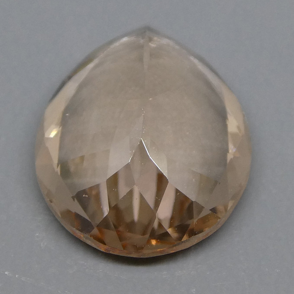 3.85ct Orangy Pink Pear Morganite from Brazil, Mixed Cut Single Stone by SkyJems Canadian Gemstone Experts