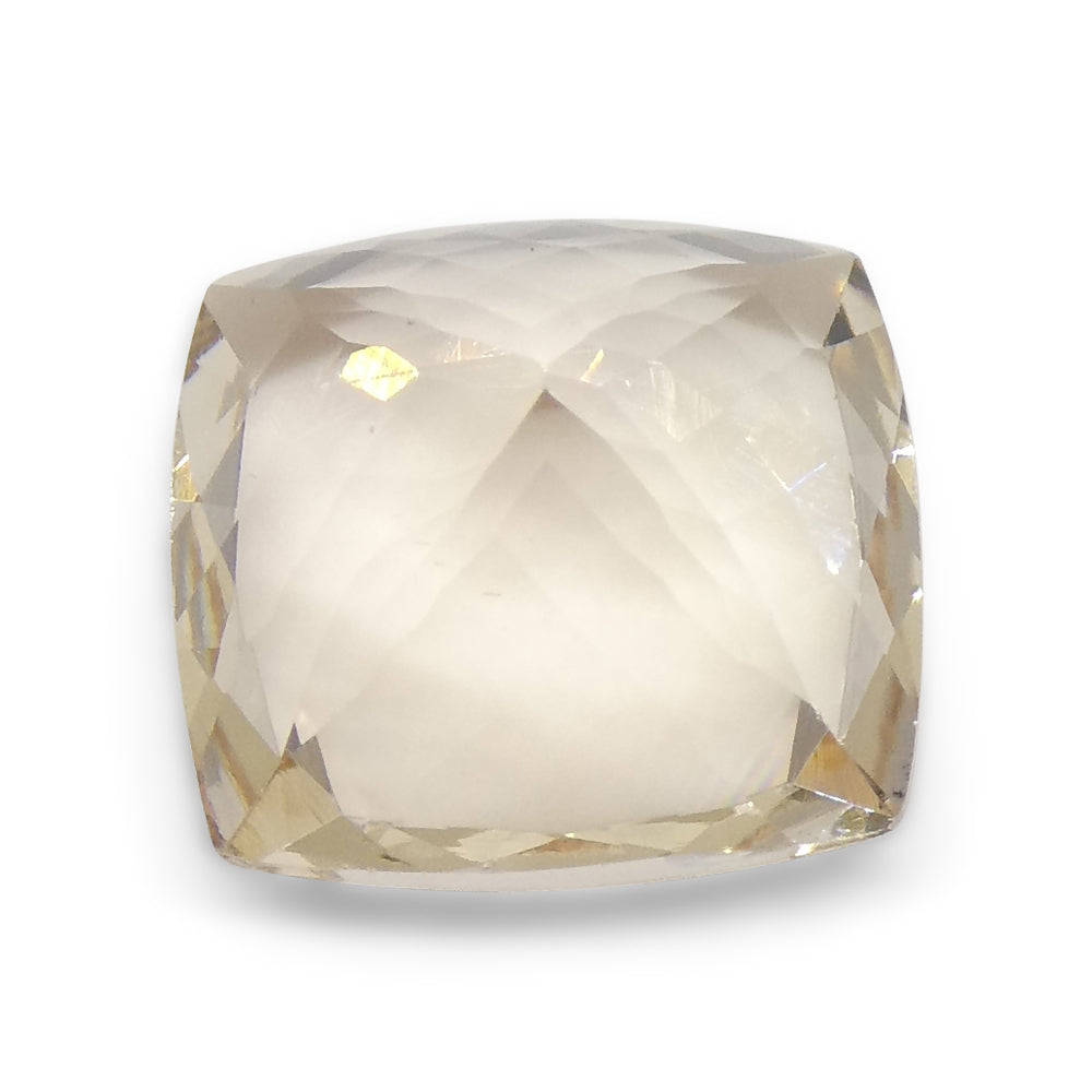 3.98ct Square Cushion Pink-Orange Morganite from Brazil - Skyjems Wholesale Gemstones