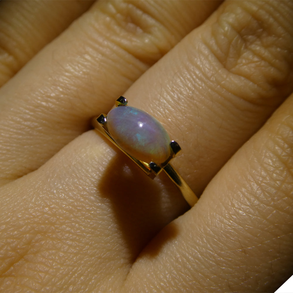 0.84ct Grey Australian Opal Cabochon with Play of Color by SkyJems, Natural Freeform Gemstone
