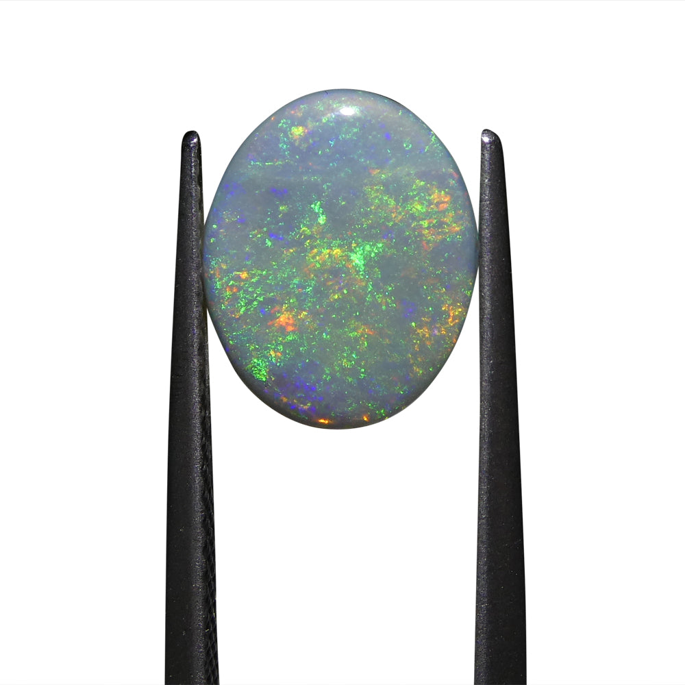 1.72ct Australian White Opal Cabochon with Vibrant Play of Color from SkyJems Gemstones