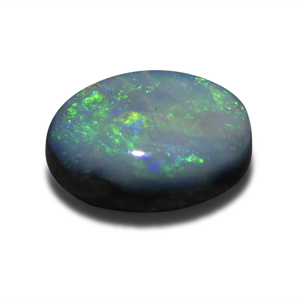 1.47ct Grey Australian Opal Cabochon with Play of Color from SkyJems Gemstones Collection
