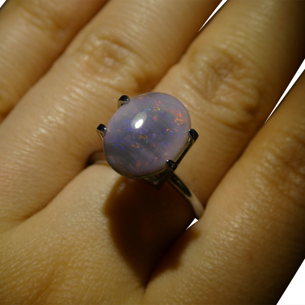 2.06ct Grey Australian Opal Cabochon with Play of Color from SkyJems Rare Gemstones Collection