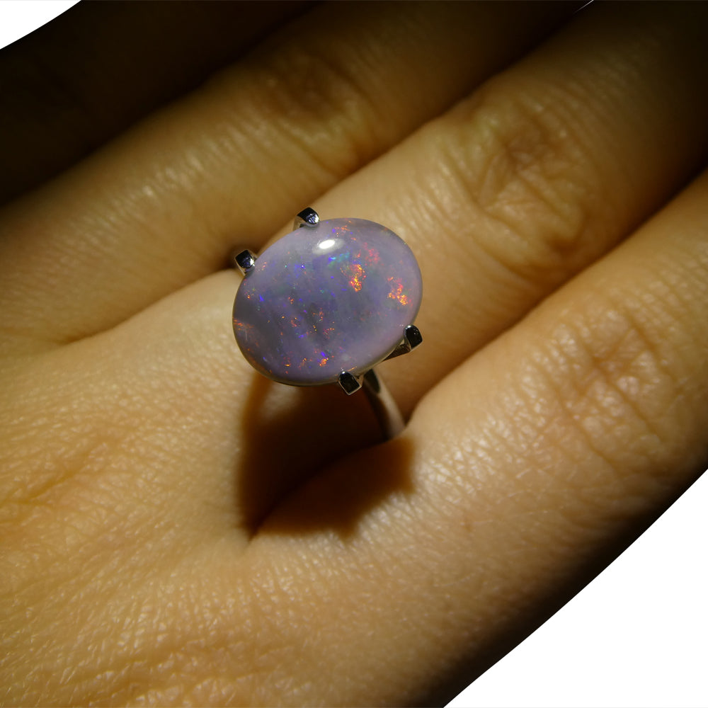 2.06ct Grey Australian Opal Cabochon with Play of Color from SkyJems Gemstones Collection