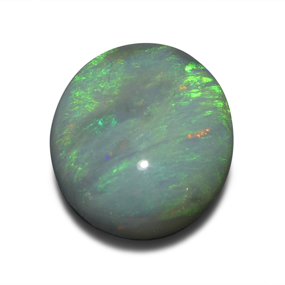 2.94ct Black Opal from Australia - Oval Cabochon Gemstone with Play of Color by SkyJems