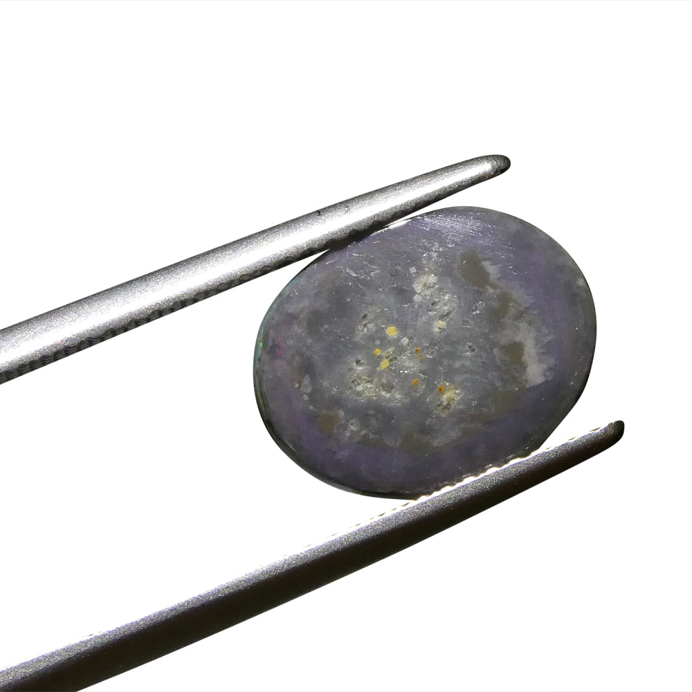 2.94ct Black Opal from Australia - Oval Cabochon Gemstone by SkyJems, Rare Collector's Gem with Vibrant Play of Color