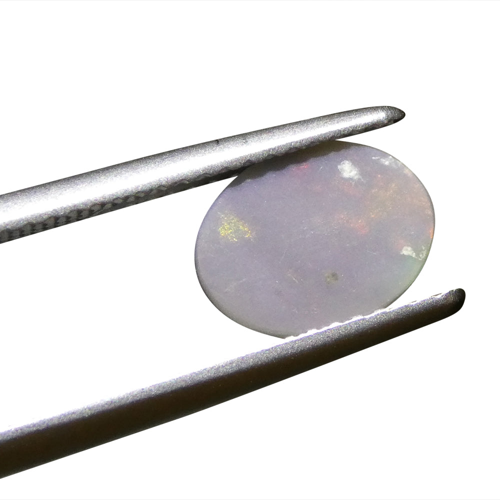 1ct Grey Oval Cabochon Opal from Australia with Play of Color, premium gemstone by SkyJems Canadian gem specialists