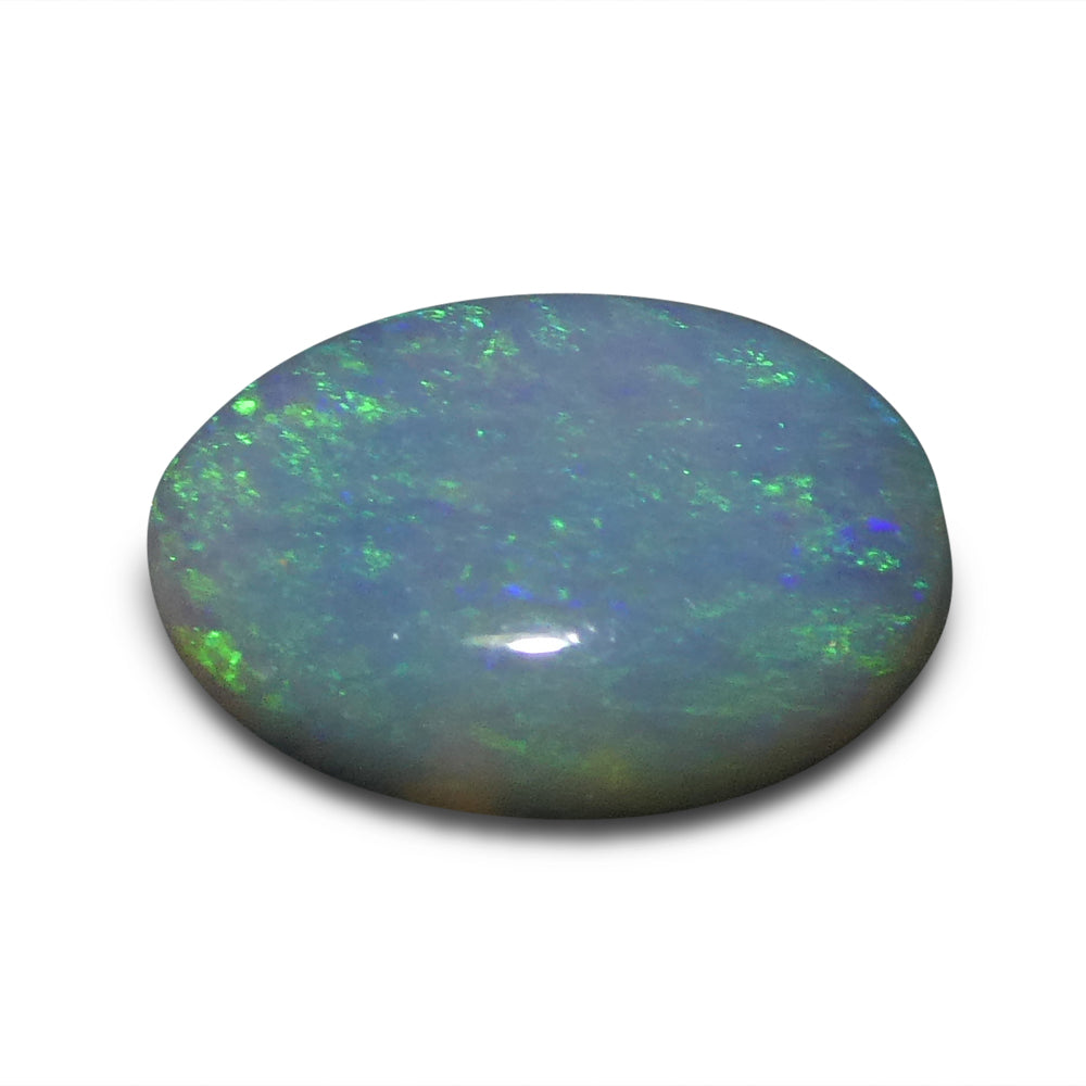 0.93ct Grey Australian Opal Cabochon with Play of Color by SkyJems, premium oval gemstone for collectors and jewelry design