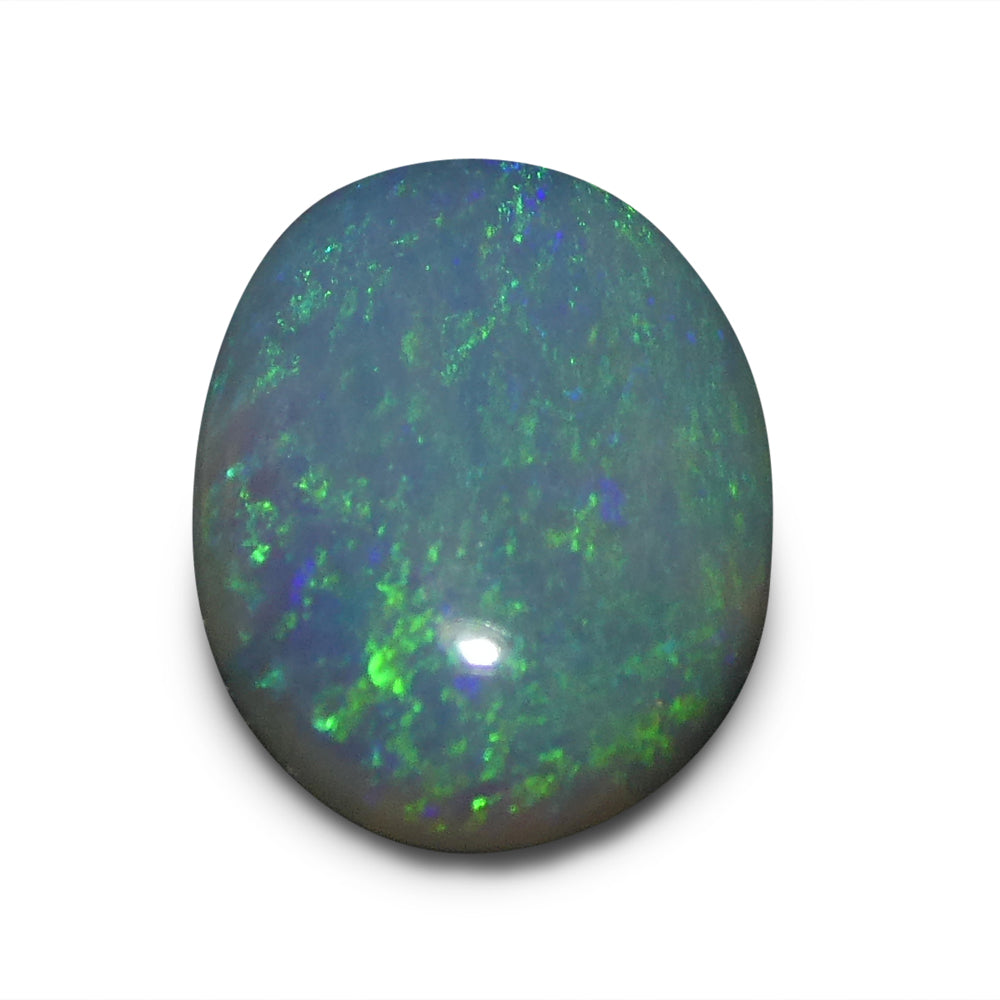 0.93ct Grey Australian Opal Cabochon with Play of Color by SkyJems - Rare Oval Gemstone from Down Under