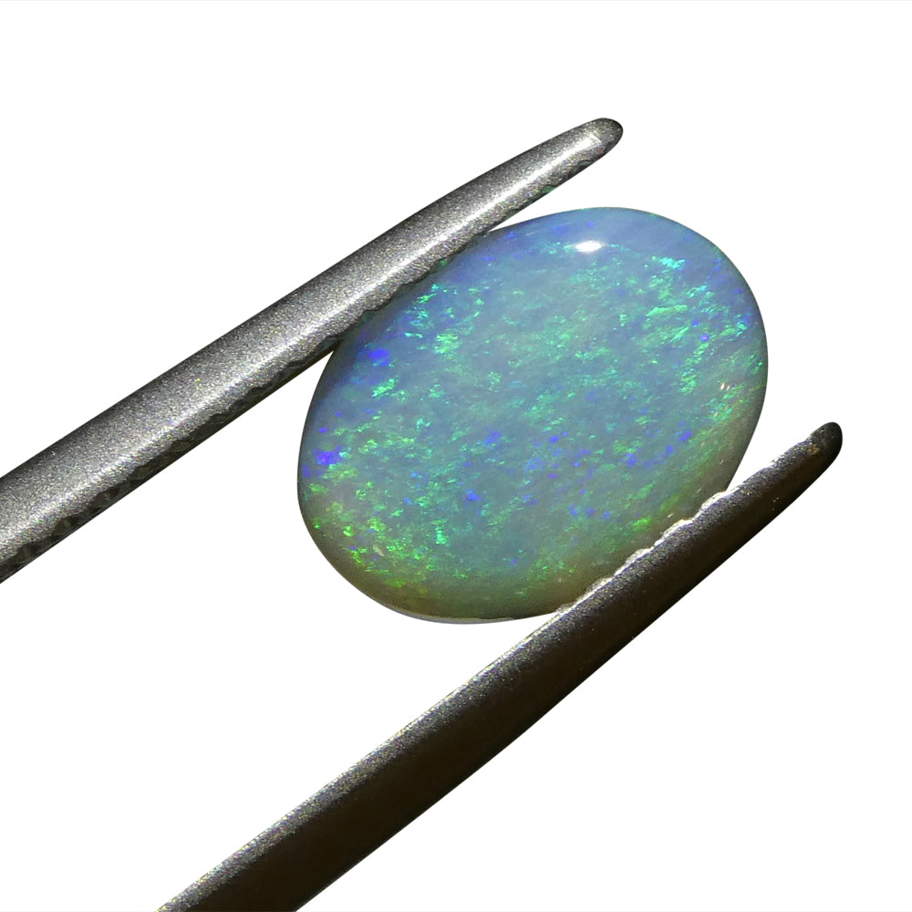 0.93ct Grey Australian Opal Cabochon with Play of Color | Premium Single Stone by SkyJems