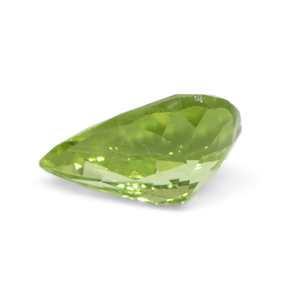 5.9ct Pear Yellow-Green Peridot from Sapat Gali, Pakistan - Skyjems Wholesale Gemstones