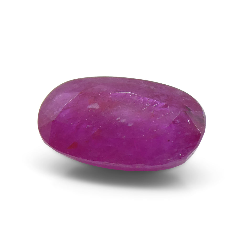 2.7ct Purplish Red Oval Ruby from Vietnam, premium unheated single stone by SkyJems Canadian gemstone experts
