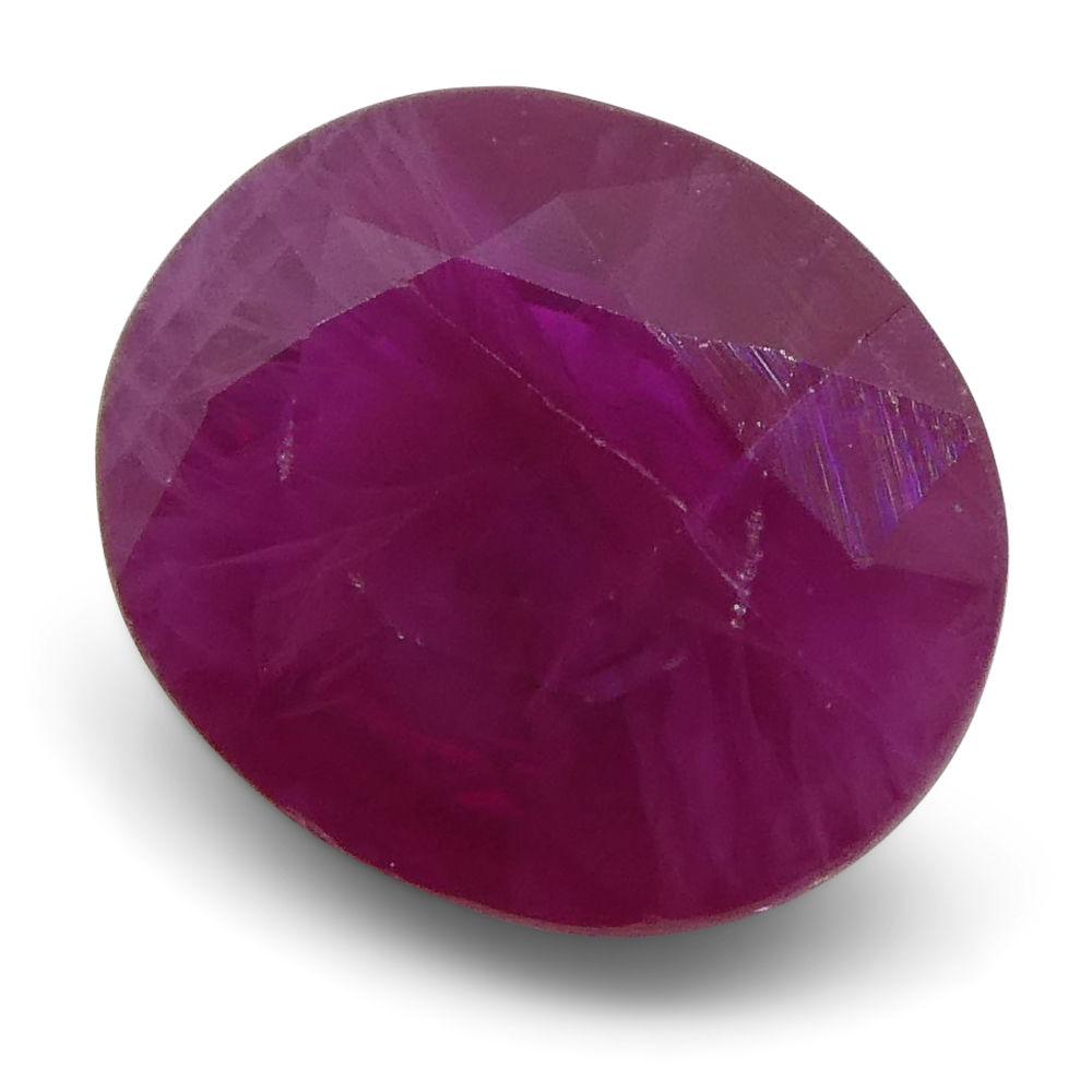 0.75 ct Oval Burma Ruby in deep red, precision-cut single stone from SkyJems Canadian gemstone specialists