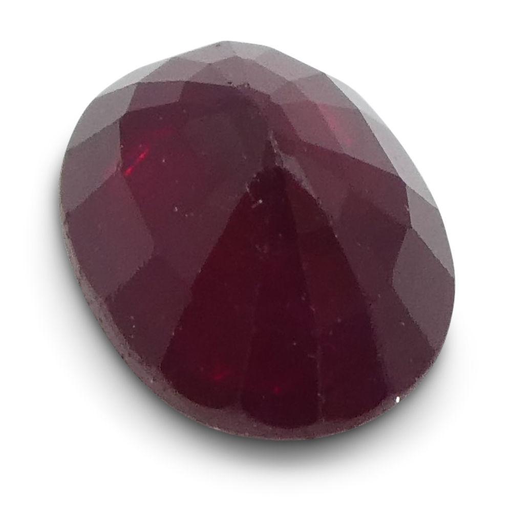 0.79 ct Oval Burma Ruby in vibrant red, precision-cut single stone from SkyJems Canadian gemstone specialists
