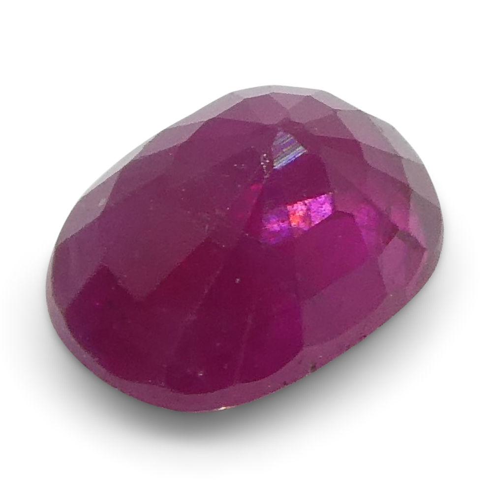 0.81 ct Oval Burma Ruby in vibrant red, precision-cut single stone from SkyJems Canadian gemstone specialists