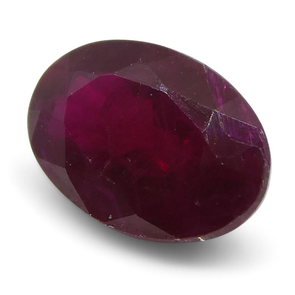 0.74 ct Oval Red Ruby from Mozambique, African Corundum gemstone by SkyJems Canadian jewelers