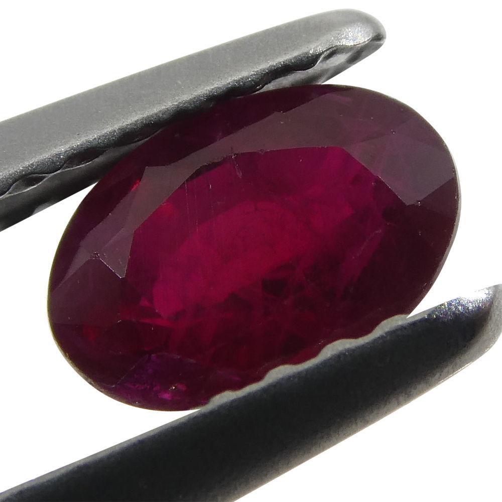 0.74 ct Oval Red Ruby from Mozambique, African Corundum gemstone by SkyJems Canadian gem specialists