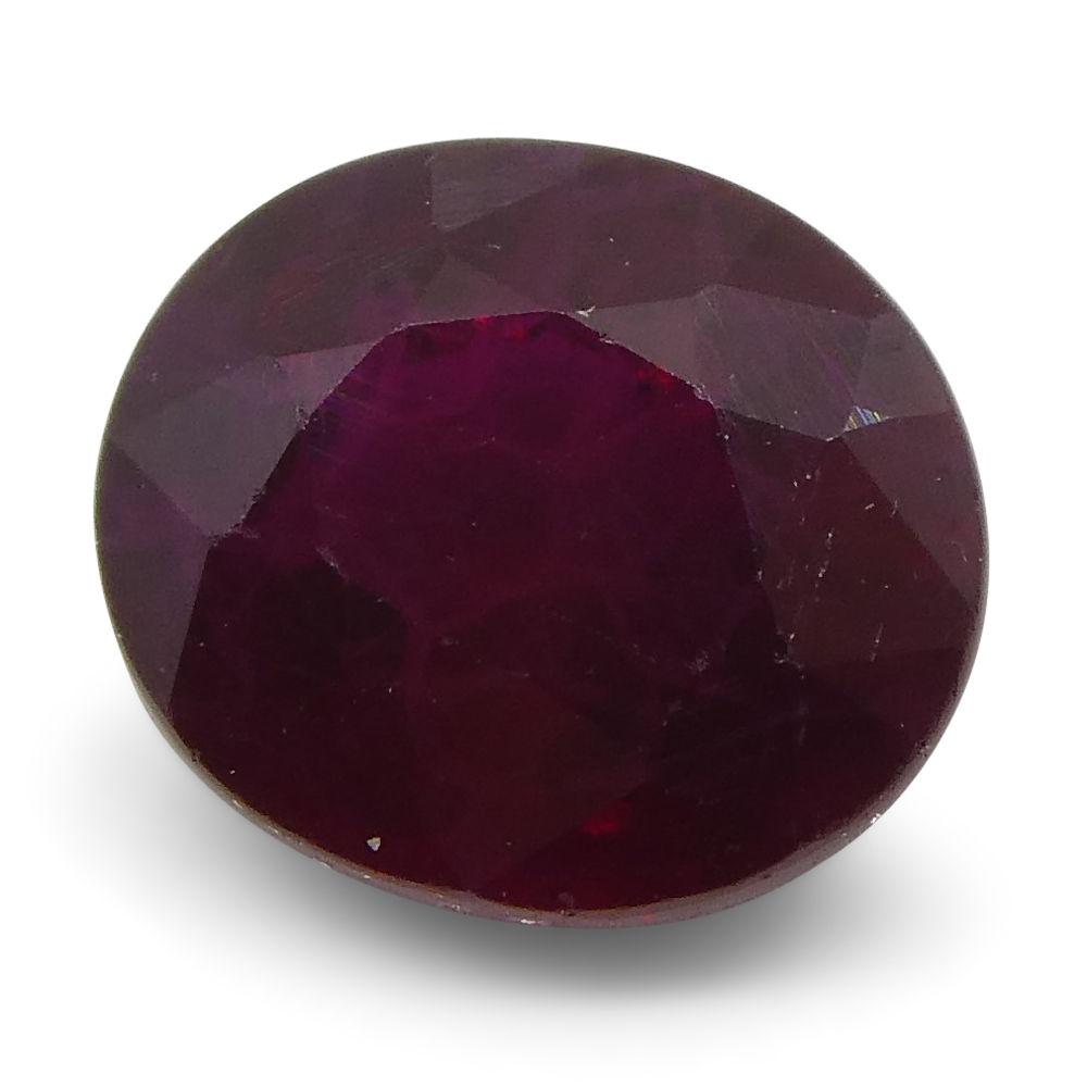 0.82 ct Oval Red Ruby from Mozambique, African Corundum gemstone by SkyJems Canadian jewelers
