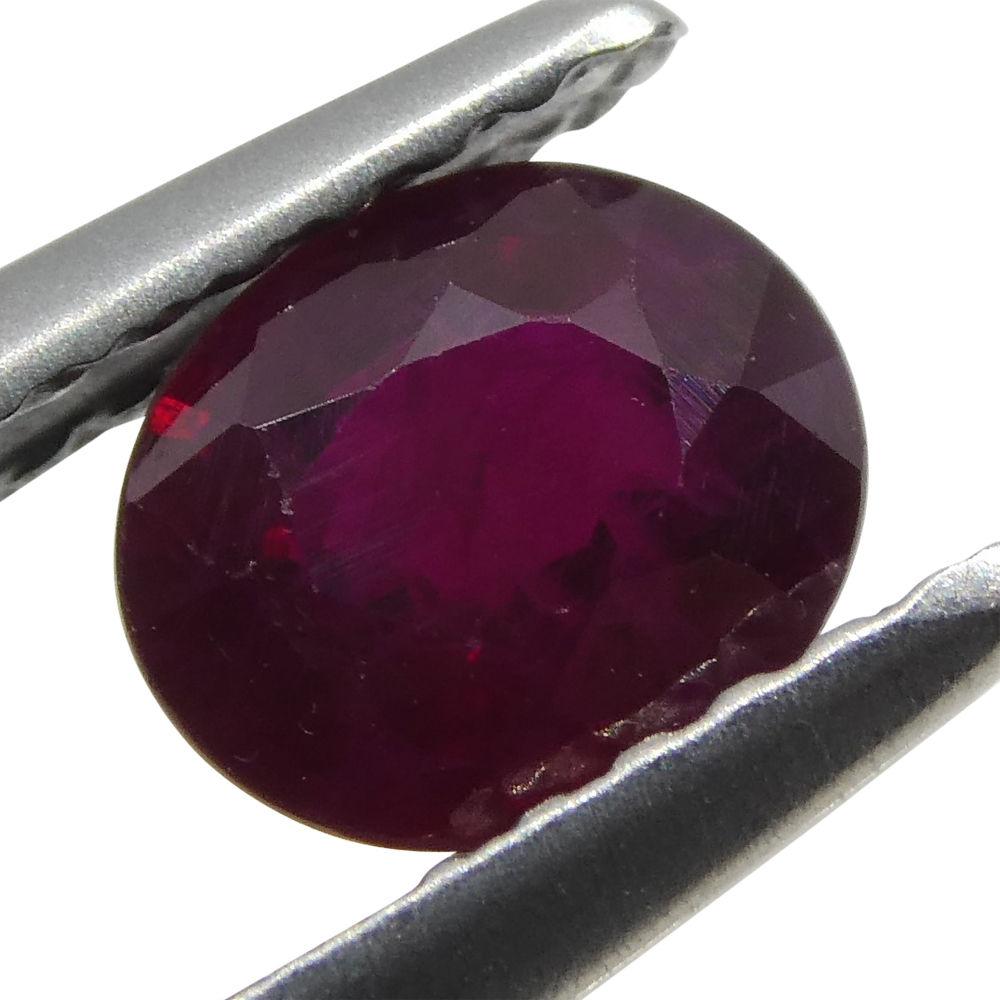 0.82 ct Oval Red Ruby from Mozambique, African Corundum gemstone by SkyJems Canadian gem specialists