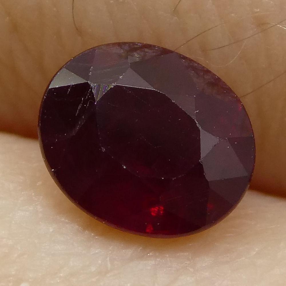 0.82 ct Oval Red Ruby from Mozambique, African Corundum gemstone by SkyJems Canadian jewelers