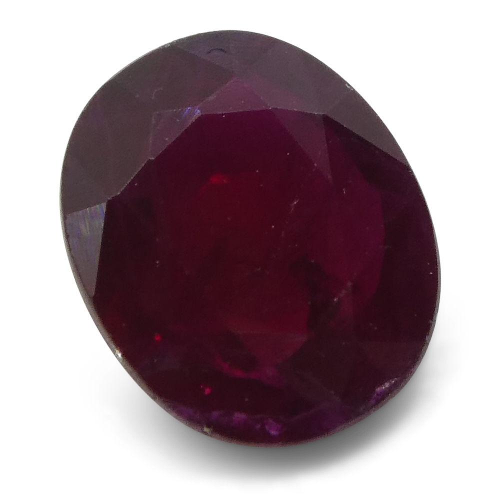 0.8 ct Oval Red Ruby from Mozambique, premium African gemstone by SkyJems Canadian jewelers