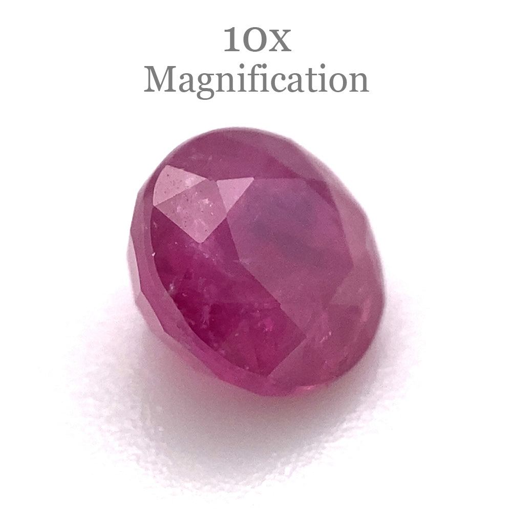 1.19ct Purplish Red Round Ruby from Mozambique, heated single stone by SkyJems Canadian gemstone experts