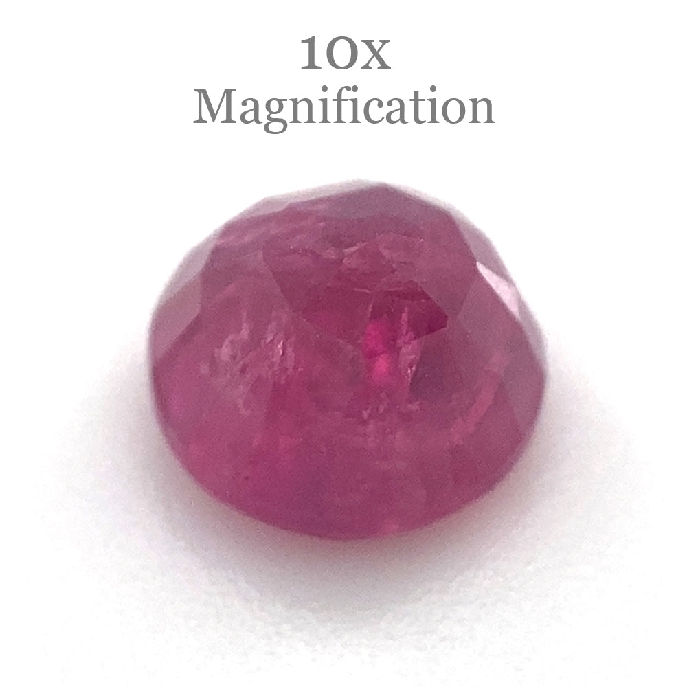 1.19ct Purplish Red Round Ruby from Mozambique, heated single stone by SkyJems Canadian gemstone experts
