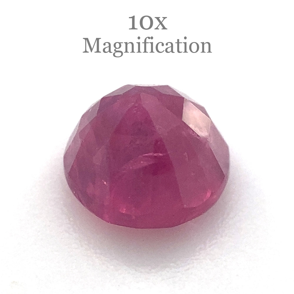 1.19ct Purplish Red Round Ruby from Mozambique, heated single stone by SkyJems Canadian gemstone experts