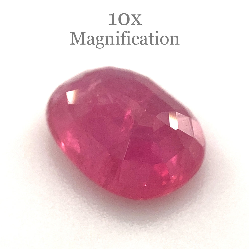 1.26ct Oval Mozambique Red Ruby, unheated single stone from SkyJems Canadian gem specialists since 1967