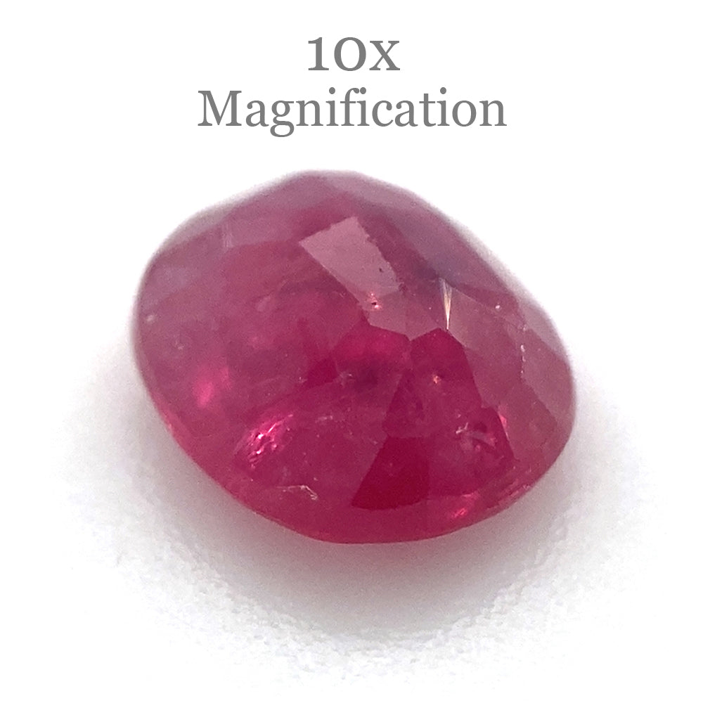 0.97ct Purplish Red Oval Ruby from Madagascar, unheated natural gemstone by SkyJems Canadian gem specialists
