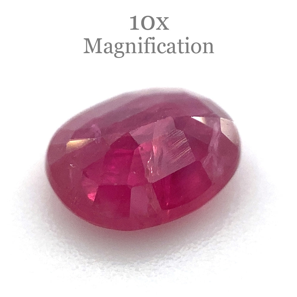 0.97ct Purplish Red Oval Ruby from Madagascar, unheated natural gemstone by SkyJems Canadian gem specialists