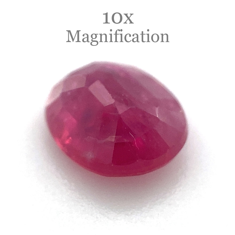 0.97ct Purplish Red Oval Ruby from Madagascar, unheated natural gemstone by SkyJems Canadian gem specialists