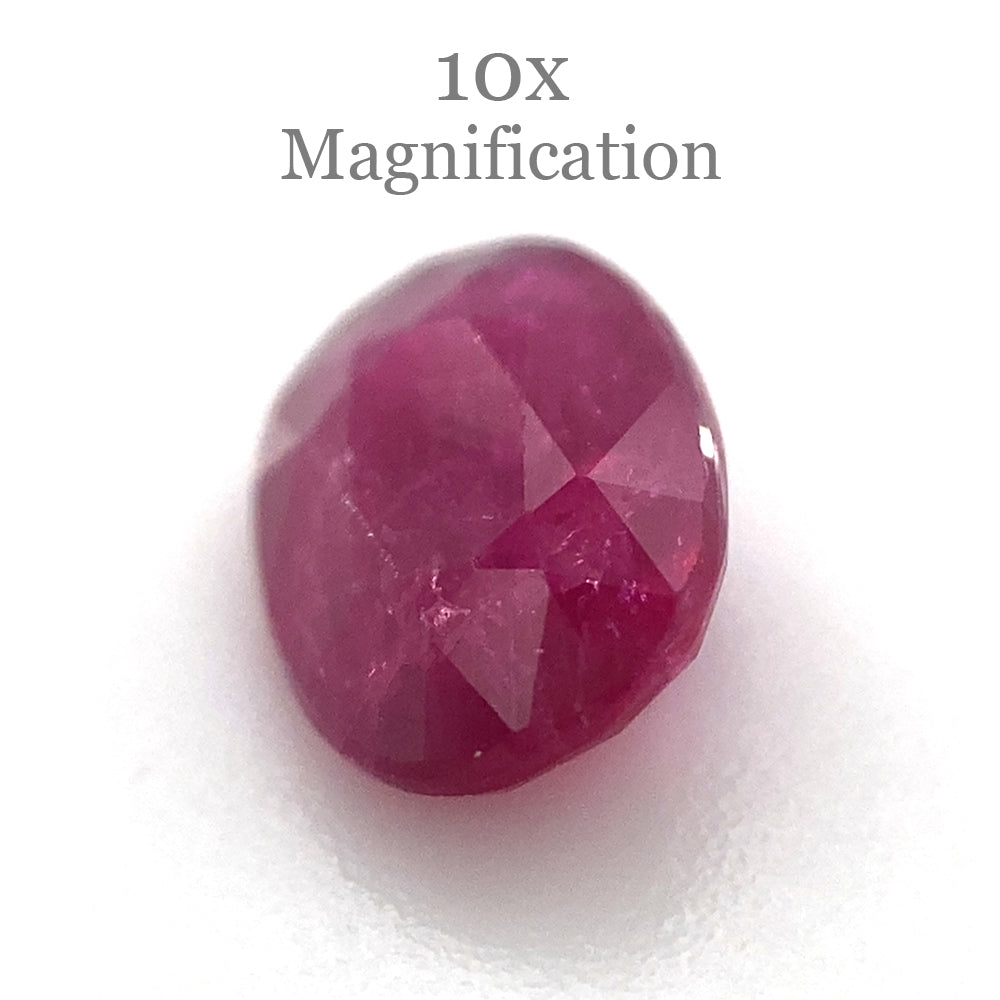 1.01ct Purplish Red Oval Ruby from Mozambique, unheated natural gemstone by SkyJems Canadian gem specialists