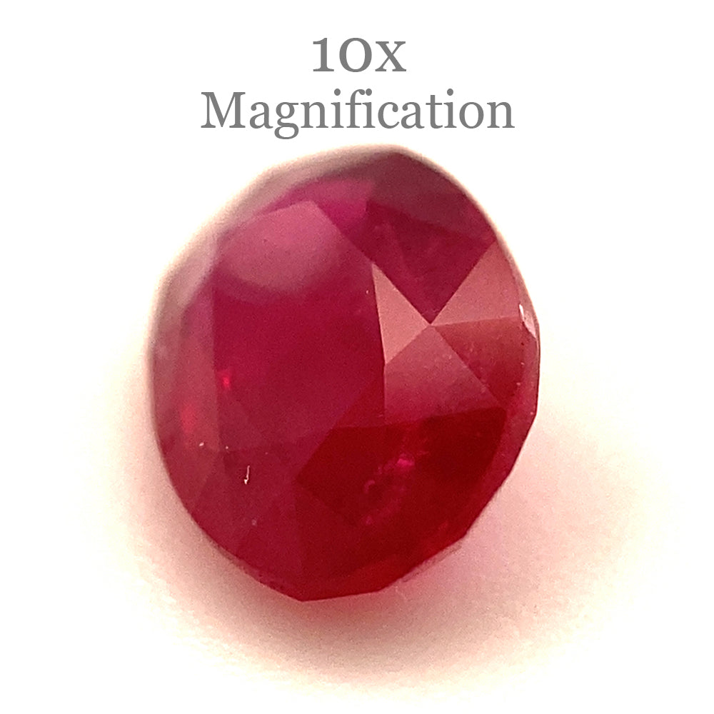 0.87ct Oval Red Ruby from Mozambique, premium single stone by SkyJems, classic gem with vibrant color and elegant step cut