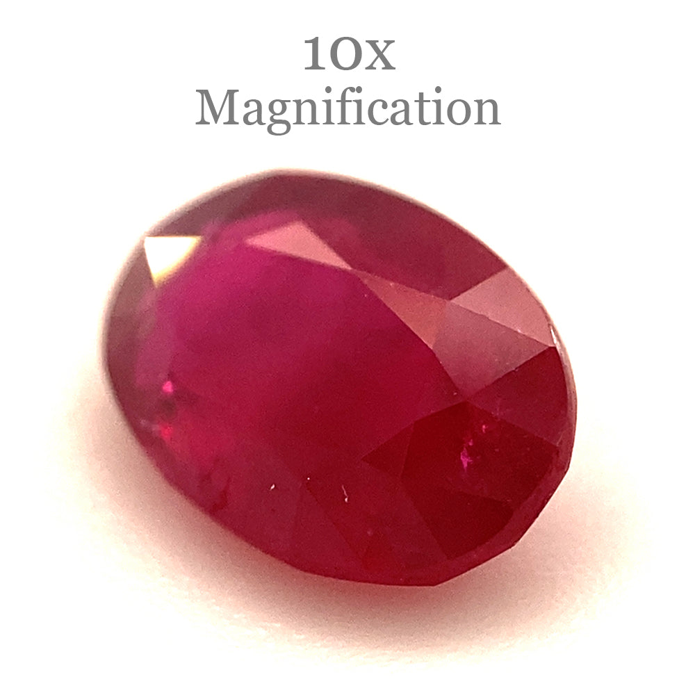 0.87ct Oval Red Ruby from Mozambique, premium single stone by SkyJems, classic medium-dark corundum gem