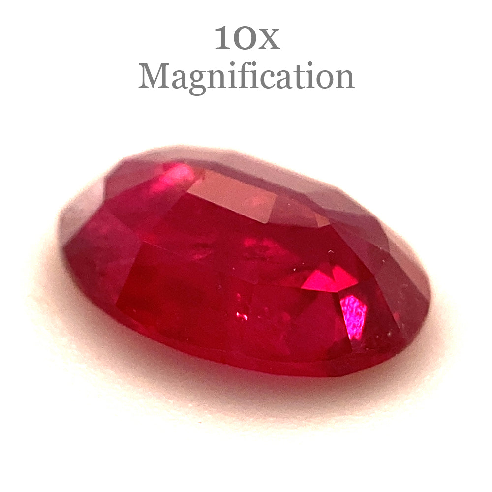 0.87ct Oval Red Ruby from Mozambique, premium single stone by SkyJems, classic medium-dark corundum gem