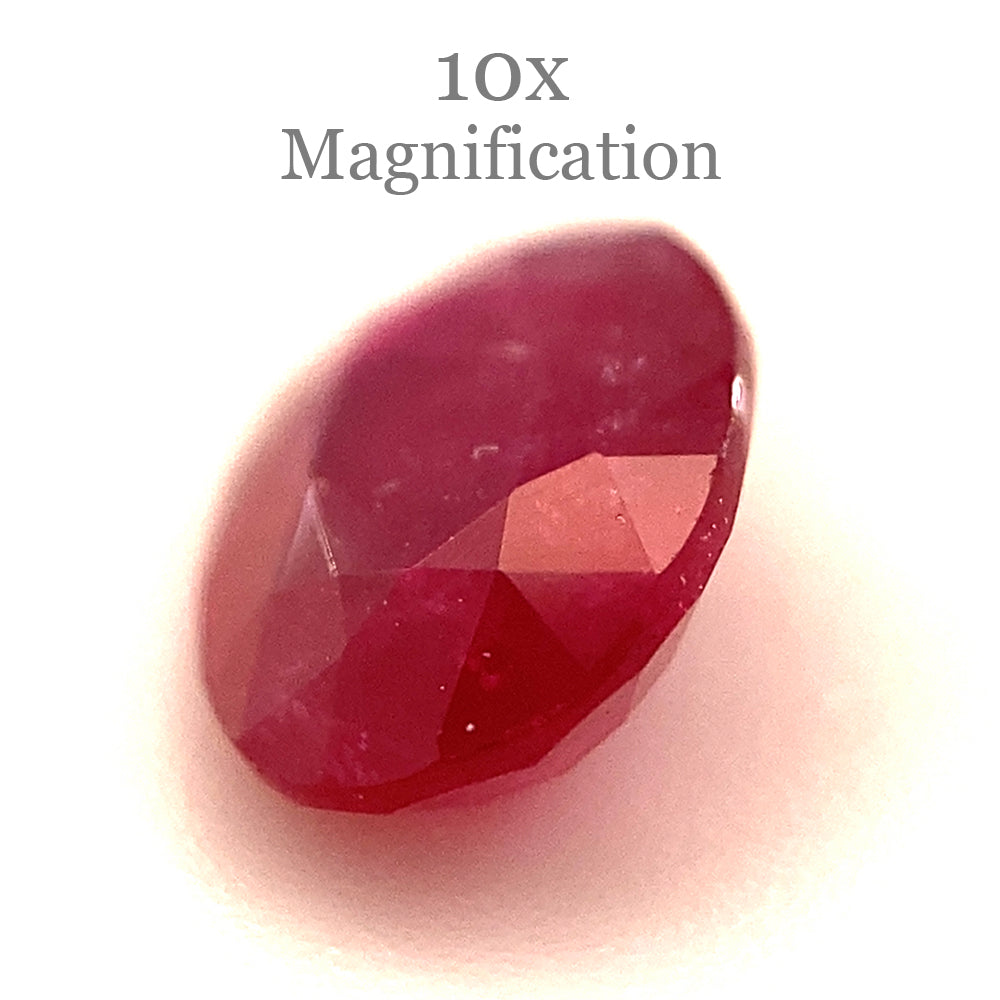0.84ct Oval Red Ruby from Mozambique, premium single stone by SkyJems, classic step-cut corundum gem in vibrant crimson